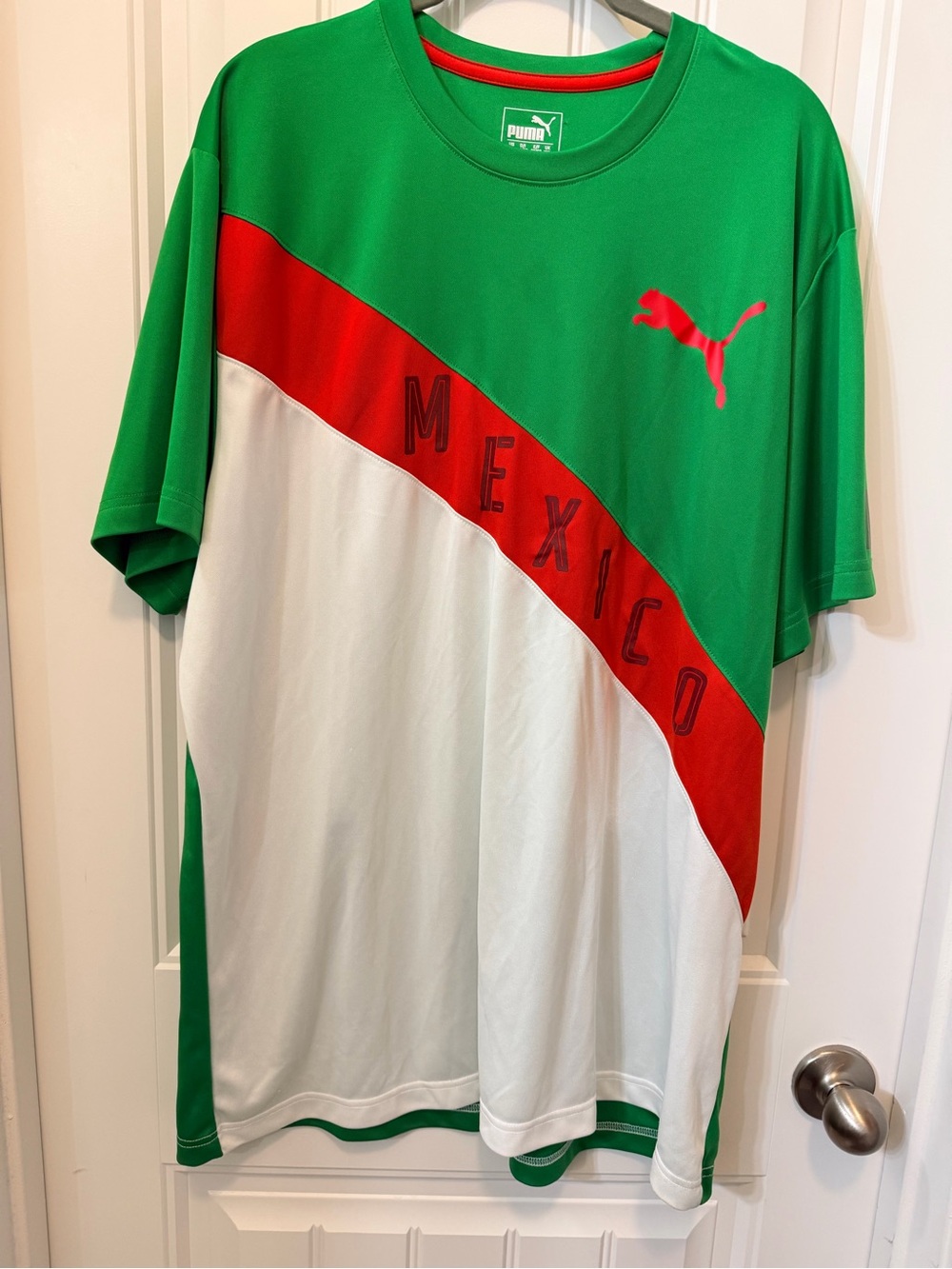 Puma Mexico Green Red White Men's Short-Sleeve Jersey